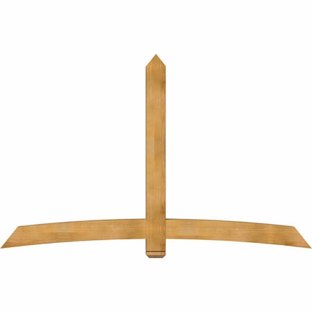 Ekena Millwork Bellingham Rough Sawn Timber Gable Bracket, Western Red Cedar, 96"W x 60"H x 6"D x 6"F, 15/12 Pitch GBW096X60X0606BEL00RWR